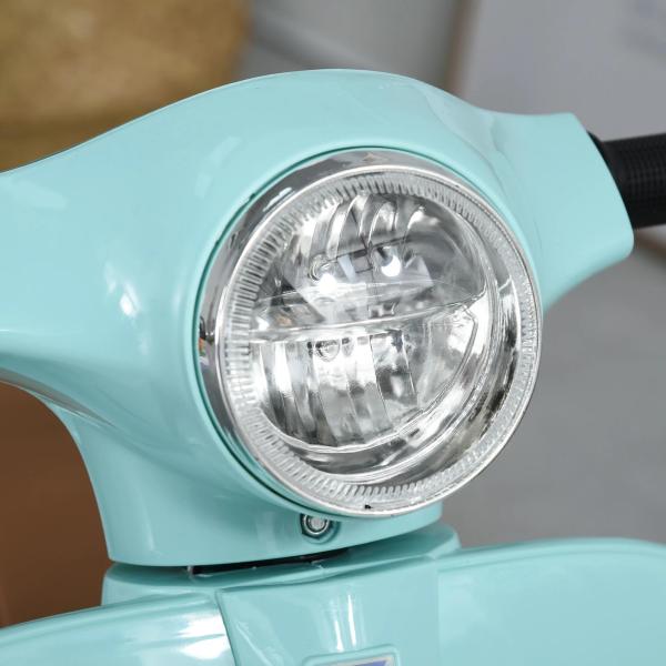 Moto Elétrica Infantil Licenciada com Faróis Buzina com 4 Rodas Brinquedo Criança acima de 18 Meses Verde 66,5x38x52 cm