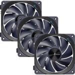 Pack 3x Ventoinhas 120mm MagFlow 2000RPM 4 Pinos PWM (Preta) - SEASONIC