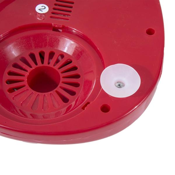 Máquina de Algodão Doce Potência 450W - 550W Doce com Colher Medidora e 10 Palitos de Bambu 27x26x18cm Vermelha