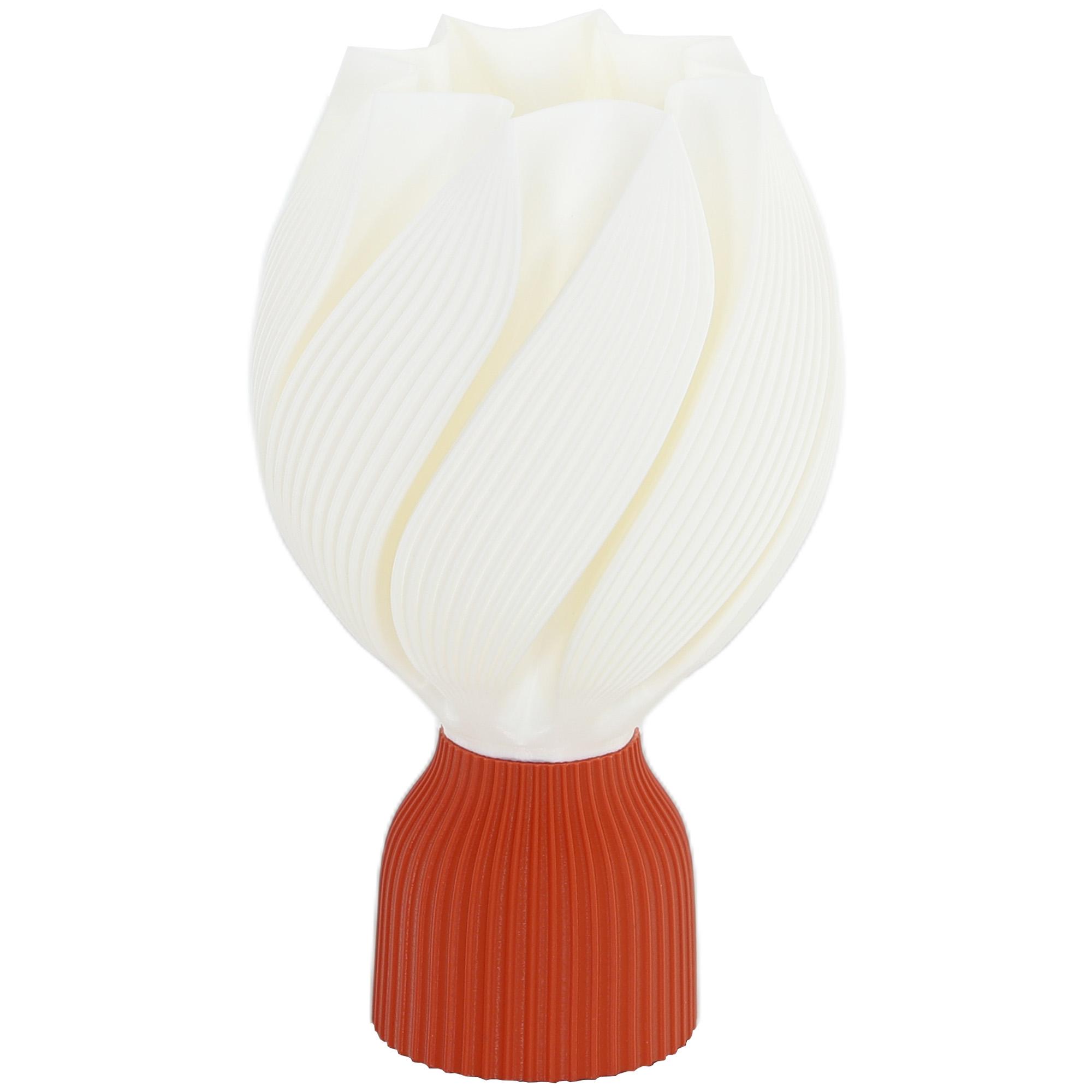 Candeeiro de Mesa com Ecrã de Impressão 3D Candeeiro de Mesa com Desenho de Pétalas com Luz Quente Ø16,5x28 cm Branco