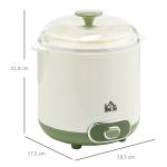 Iogurteira 20W 1,5L Máquina de Iogurte para Fazer Iogurte Grego e Aquecimento a Temperatura Constante PTC 19,5x17,5x21,4 cm Branco