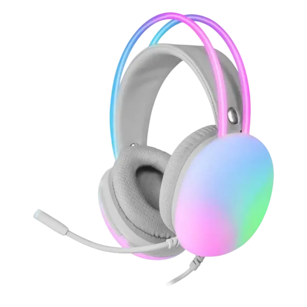 Auscultadores Headset MH - GLOW Full Chroma 360 RGB (Branco) - MARS GAMING