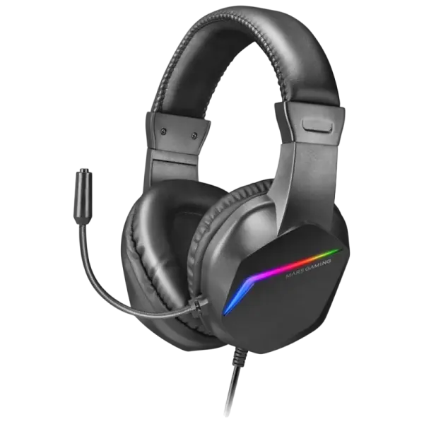 Auscultadores Headset MH 122 RGB (Preto) - MARS GAMING