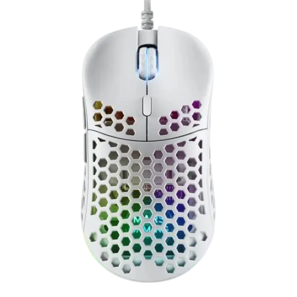Rato Óptico MM55 RGB 12800DPI (Branco) - MARS - GAMING
