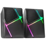 Colunas MS - H Gaming Stereo 2.0 RGB 3D Surround 10W (Preto) - MARS - GAMING
