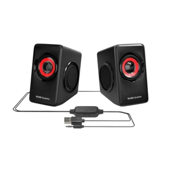 Colunas 10W RMS Vibro - Subwoofer Ultra Bass c/ Comando - MARS GAMING