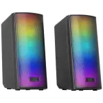 Colunas Bluetooth MSRGB2 RGB Stereo 2.0 15W RMS (Preto) - MARS GAMING