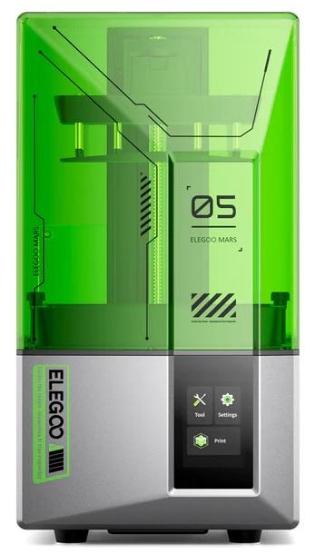 Impressora de Resina 3D Mars 5 6,6 4K Mono LCD (143 x 89 x 150 mm) - ELEGOO