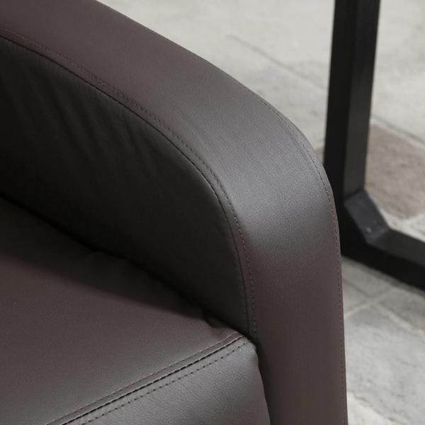 Poltrona de Massagem Reclinável com 2 Zonas de Massagem 8 Programas e 5 Níveis de Intensidade 68x88x98 cm Marrom Escuro