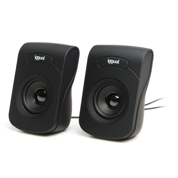 Colunas Iggual Sistema 2.0 6W mini - jack + USB