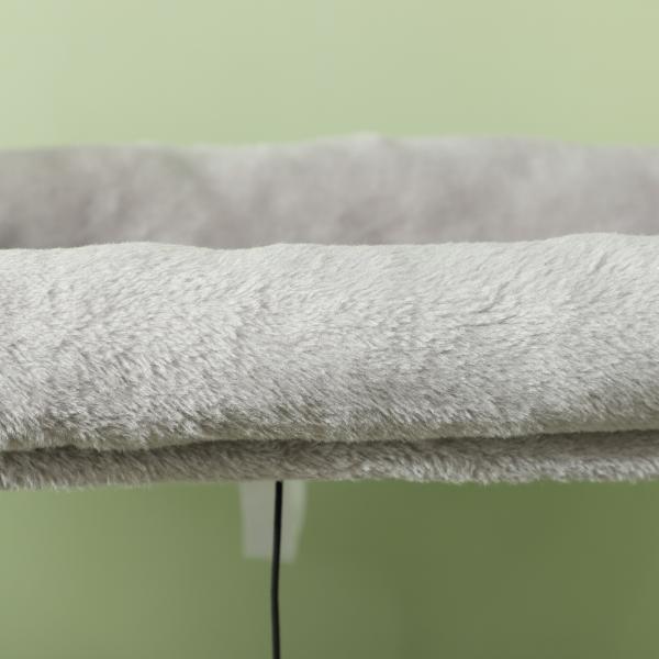 Arranhador para Gatos Grande Altura 132 cm com Plataformas Postes com Escova Bolas Suspensas e Almofadas para Arranhar Cinza