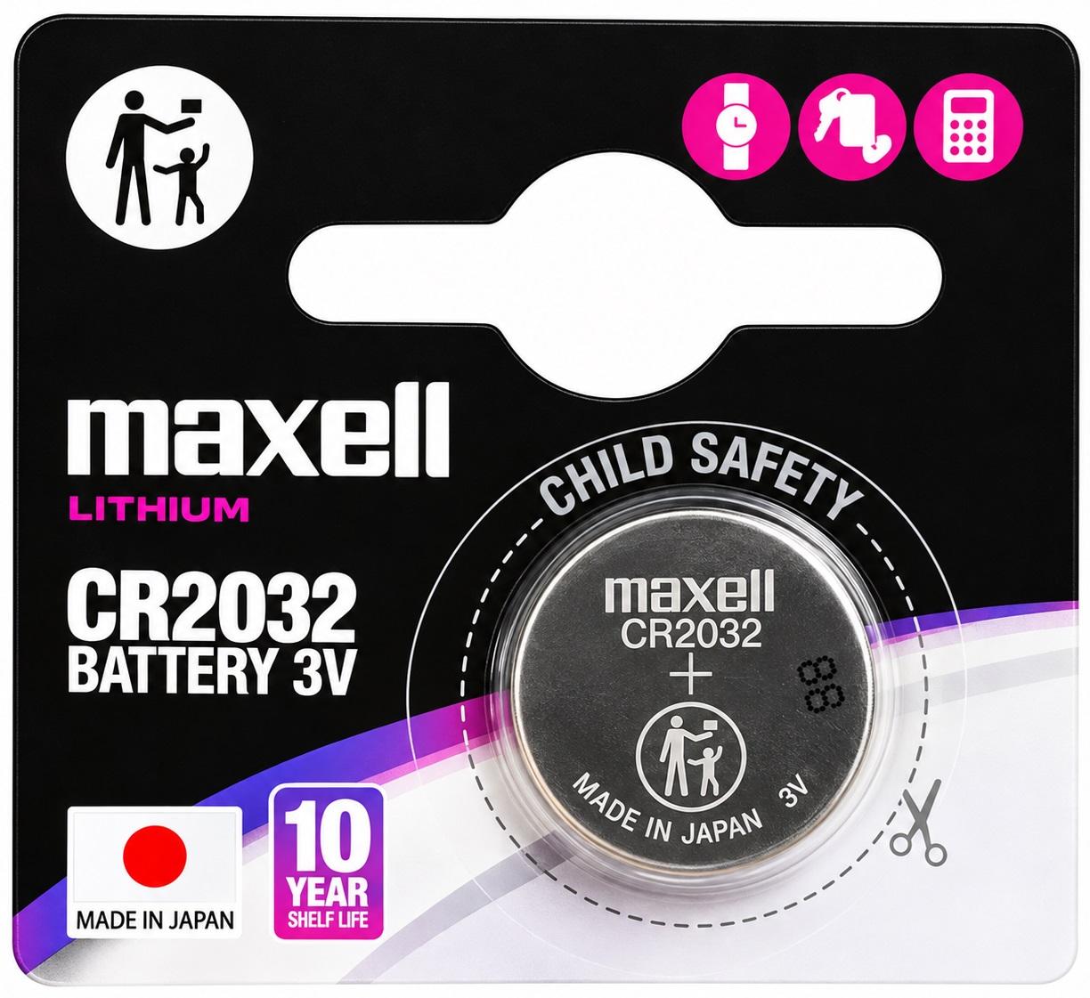 Pilha Lithium 3V CR2032 - MAXELL