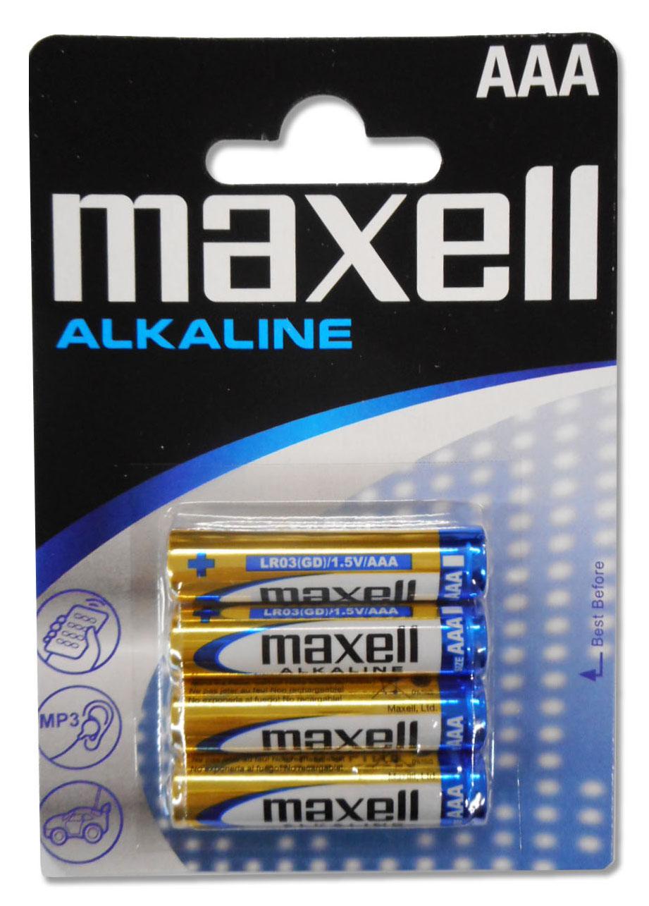 Blister 4 Pilhas Alcalinas 1,5V LR03 AAA - MAXELL