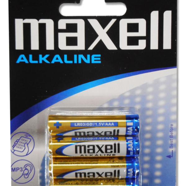 Blister 4 Pilhas Alcalinas 1,5V LR03 AAA - MAXELL