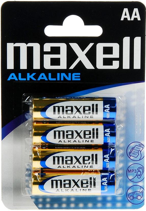 Blister 4 Pilhas Alcalinas 1,5V LR06 AA - MAXELL