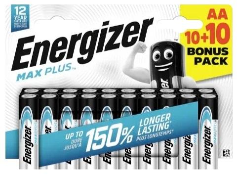 Blister 20x Pilhas Alcalinas Max Plus LR6/AA 1.5V - ENERGIZER