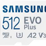Cartão Memória MicroSDXC UHS - I 512GB EVO Plus (Classe U3, V30, A2) + Adaptador SD - SAMSUNG