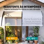 Marquise de Proteção 200x96 cm Marquise Exterior para Portas e Janelas contra o Sol e Chuva com Suporte de PP Policarbonato Transparente
