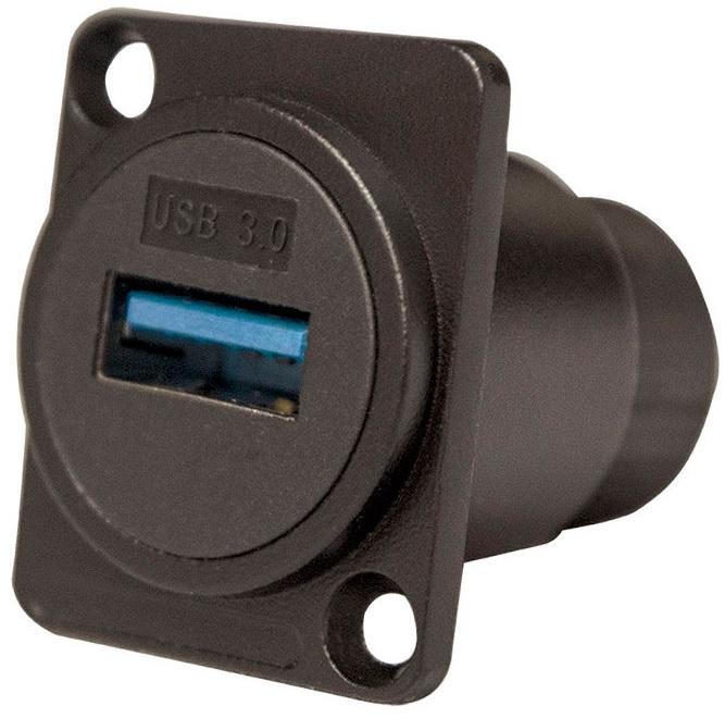 Ficha USB 3.0 Fêmea - Fêmea p/ Painel