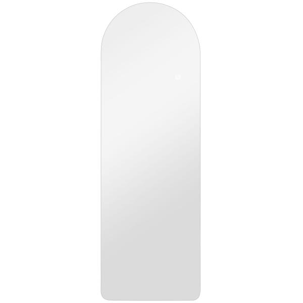 Espelho de Parede Arqueado com Luz LED, 120x40 cm, Sem Moldura, 3 Temperaturas de Cor, Brilho Ajustável, Transparente