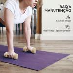 Conjunto de Halteres de 8 Peças 2x0,5 kg 2x1 kg 2x1,5 kg 2x2 kg Antiderrapantes com Mala de Transporte Multicoloridos