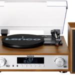 Gira Discos MC - 160WD c/ Rádio DAB+/FM e Bluetooth (Madeira) - LENCO