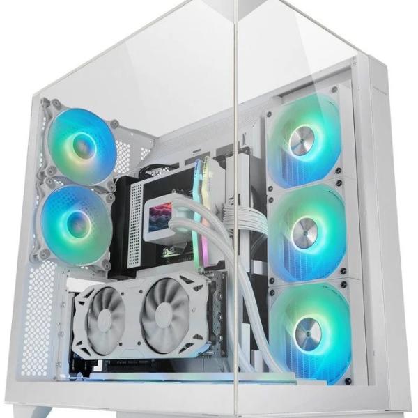 Caixa ATX MC - 3GF ARGB Vidro Temperado (Branco) - MARS GAMING