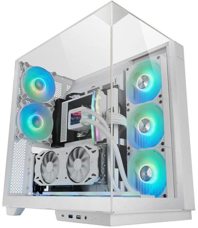 Caixa ATX MC - 3GF ARGB Vidro Temperado (Branco) - MARS GAMING