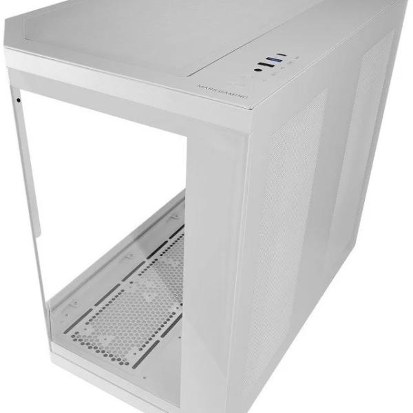 Caixa ATX MC - 3TCORELCD Tempered Glass (Branco) - MARS GAMING