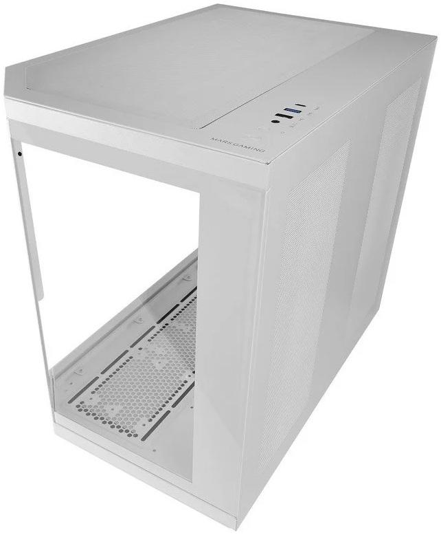 Caixa ATX MC - 3TCORELCD Tempered Glass (Branco) - MARS GAMING