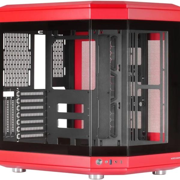 Caixa ATX MC - 3T Vidro Temperado Triplo (Vermelho) - MARS - GAMING