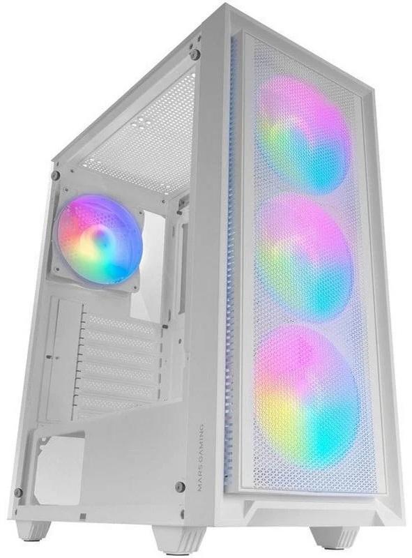 Caixa ATX MC - AIR Vidro Temperado FRGB (Branco) - MARS GAMING