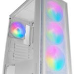 Caixa ATX MC - AIR Vidro Temperado FRGB (Branco) - MARS GAMING