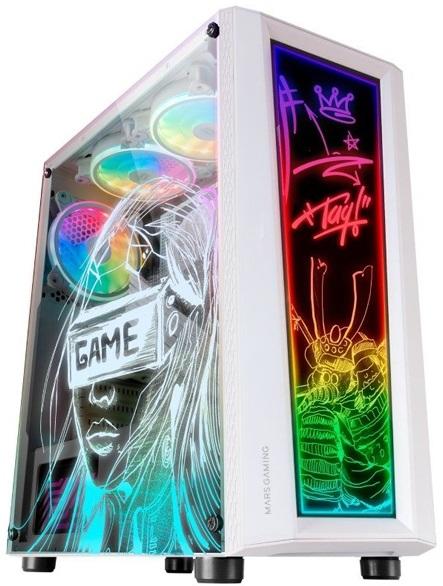 Caixa ATX MCARTW Artistic ARGB (Branco) - MARS GAMING