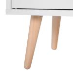 Aparador multiuso para cozinha sala de jantar 80x29,5x96cm Branco