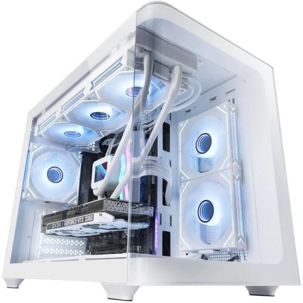 Caixa Micro - ATX MC - FUSION Vidro Temperado (Branco) - MARS GAMING