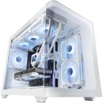 Caixa Micro - ATX MC - FUSION Vidro Temperado (Branco) - MARS GAMING
