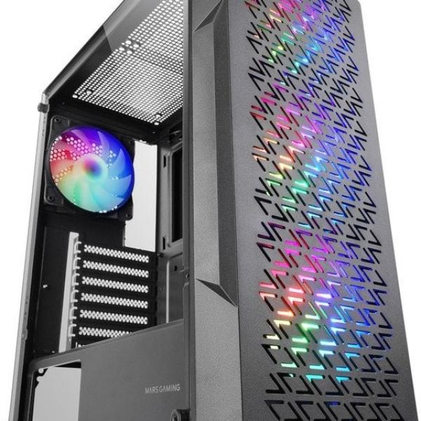 Caixa ATX MC - GEO FRGB Vidro Temperado (Preto) - MARS GAMING