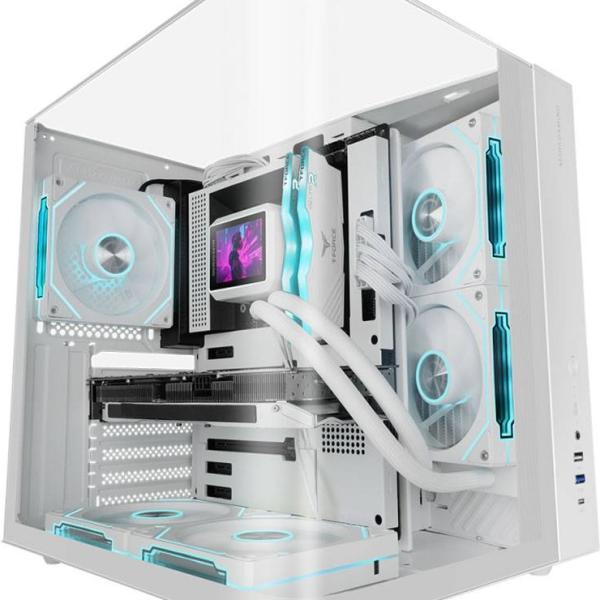Caixa ATX MC - INFINIOLITE Frameless Tempered Glass (Branco) - MARS GAMING