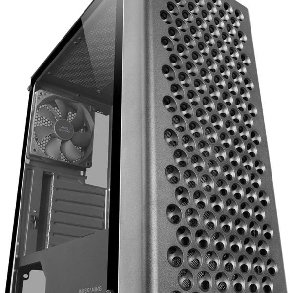 Caixa de PC ATX MC - iPRO Mesh Frontal 3D Vidro Temperado (Preto) - MARS - GAMING