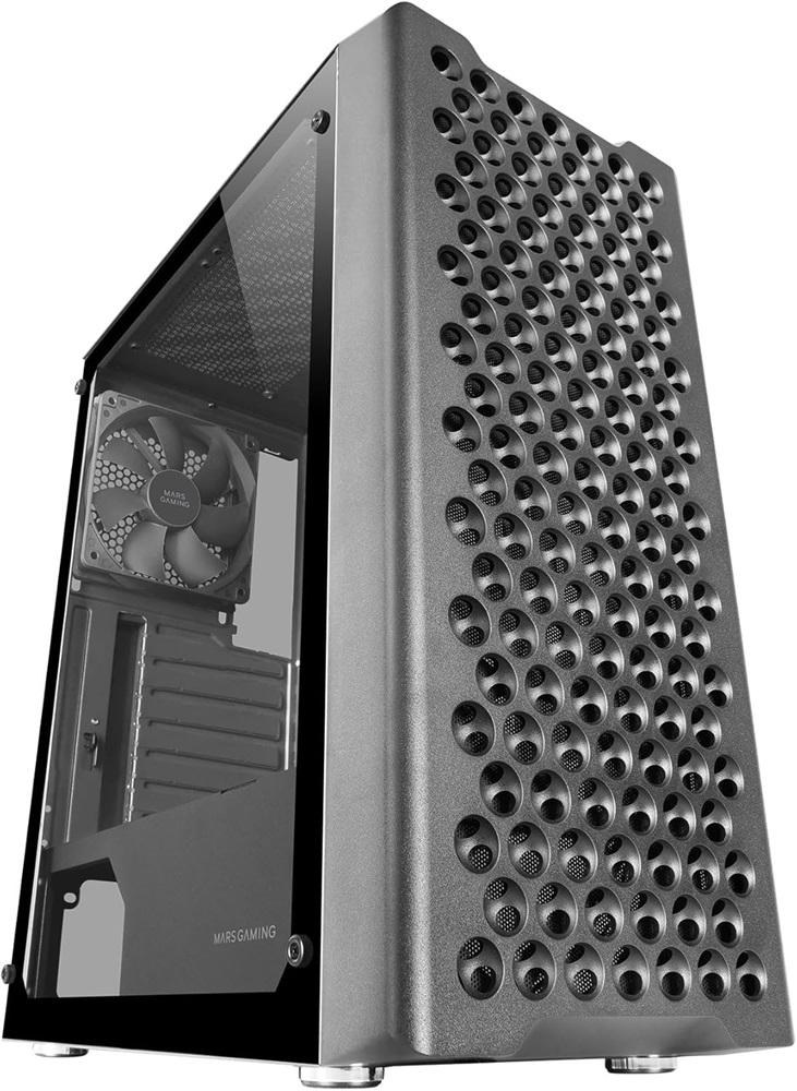 Caixa de PC ATX MC - iPRO Mesh Frontal 3D Vidro Temperado (Preto) - MARS - GAMING