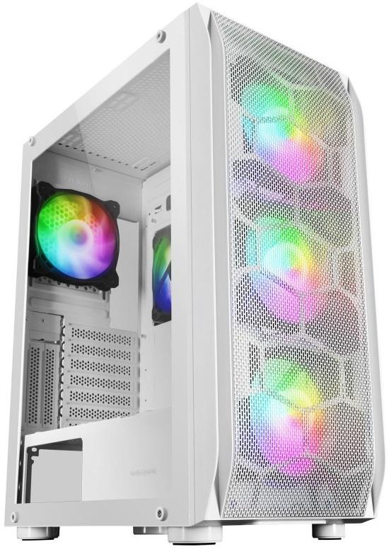 Caixa E - ATX MCKXW ARGB Vidro Temperado (Branco) - MARS GAMING