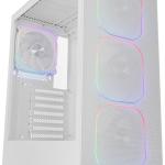 Caixa ATX MC - NEBULA Midi Tower c/ 4 Ventoinhas ARGB (Branco) - MARS GAMING