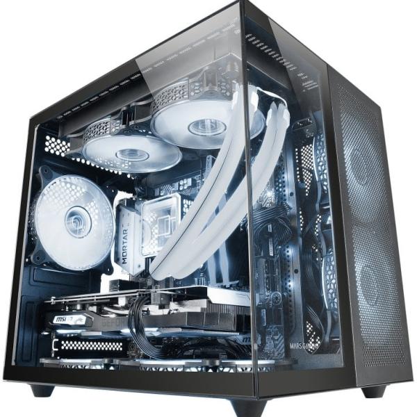Caixa Micro - ATX MC - NOVAM Vidro Temperado (Preto) - MARS GAMING