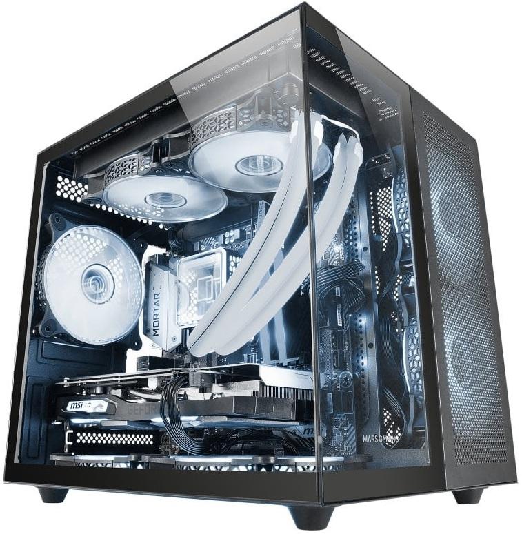 Caixa Micro - ATX MC - NOVAM Vidro Temperado (Preto) - MARS GAMING
