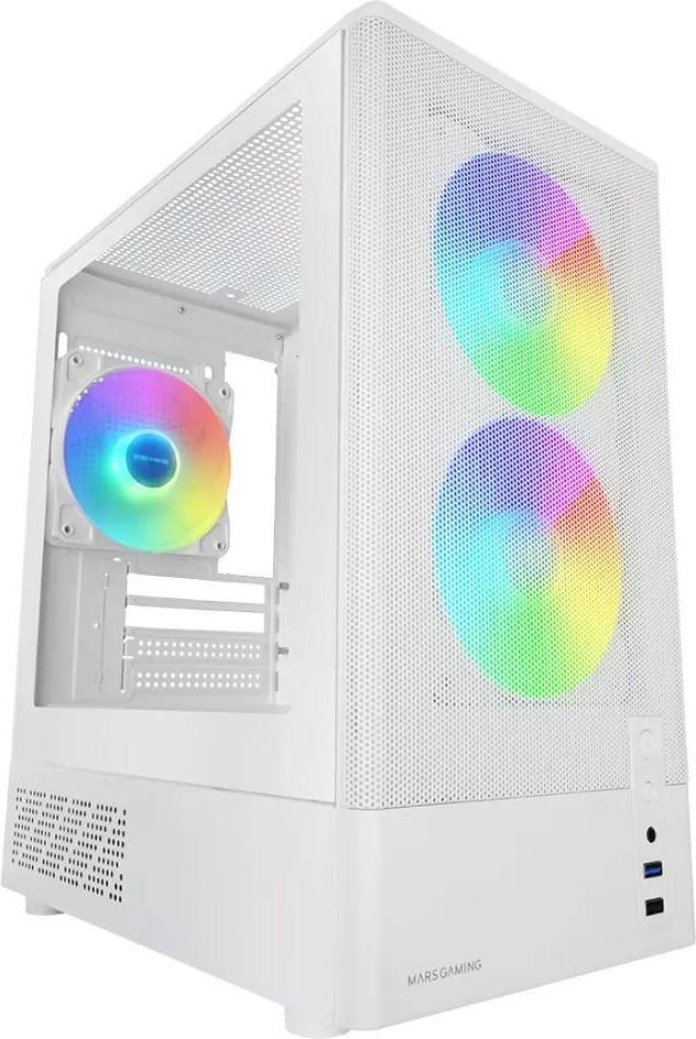 Caixa Micro - ATX MC - ONYX ARGB Tempered Glass (Branco) - MARS GAMING