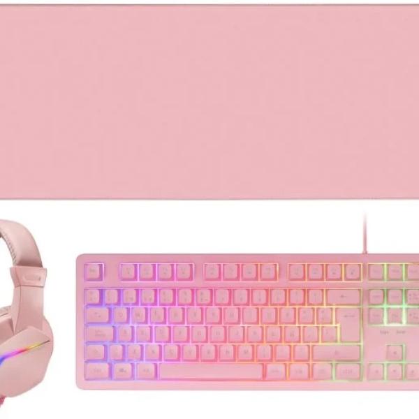 Combo Gaming 4 - EM - 1 MCP - RGB3P Teclado TKL PT + Rato 3200DPI + Headset + Tapete XXL - MARS GAMING