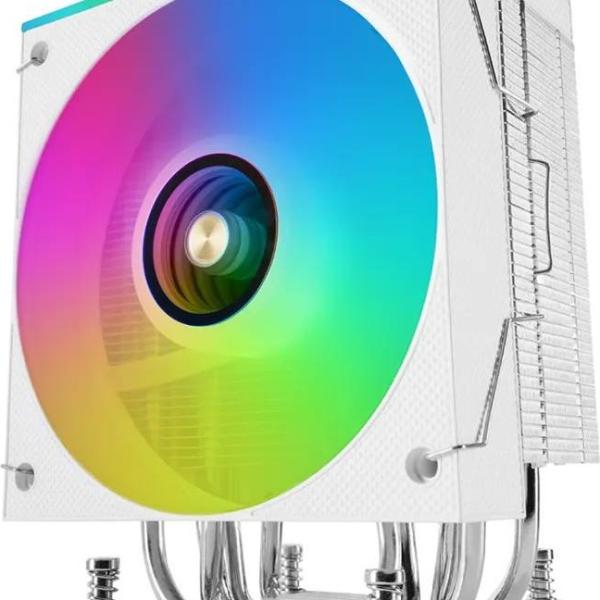 Air Cooler CPU MCPU - LCD Single - Tower ARGB Infinity Mirror c/ LCD (Branco) - MARS GAMING