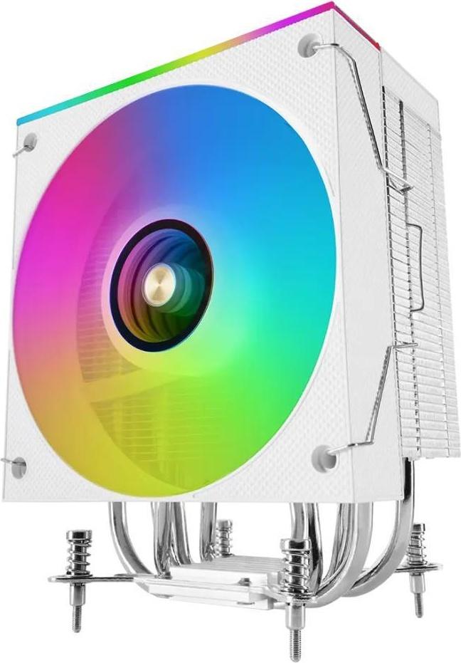 Air Cooler CPU MCPU - LCD Single - Tower ARGB Infinity Mirror c/ LCD (Branco) - MARS GAMING