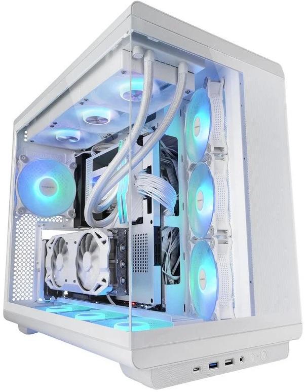 Caixa ATX MC - REV ARGB Vidro Temperado (Branco) - MARS GAMING